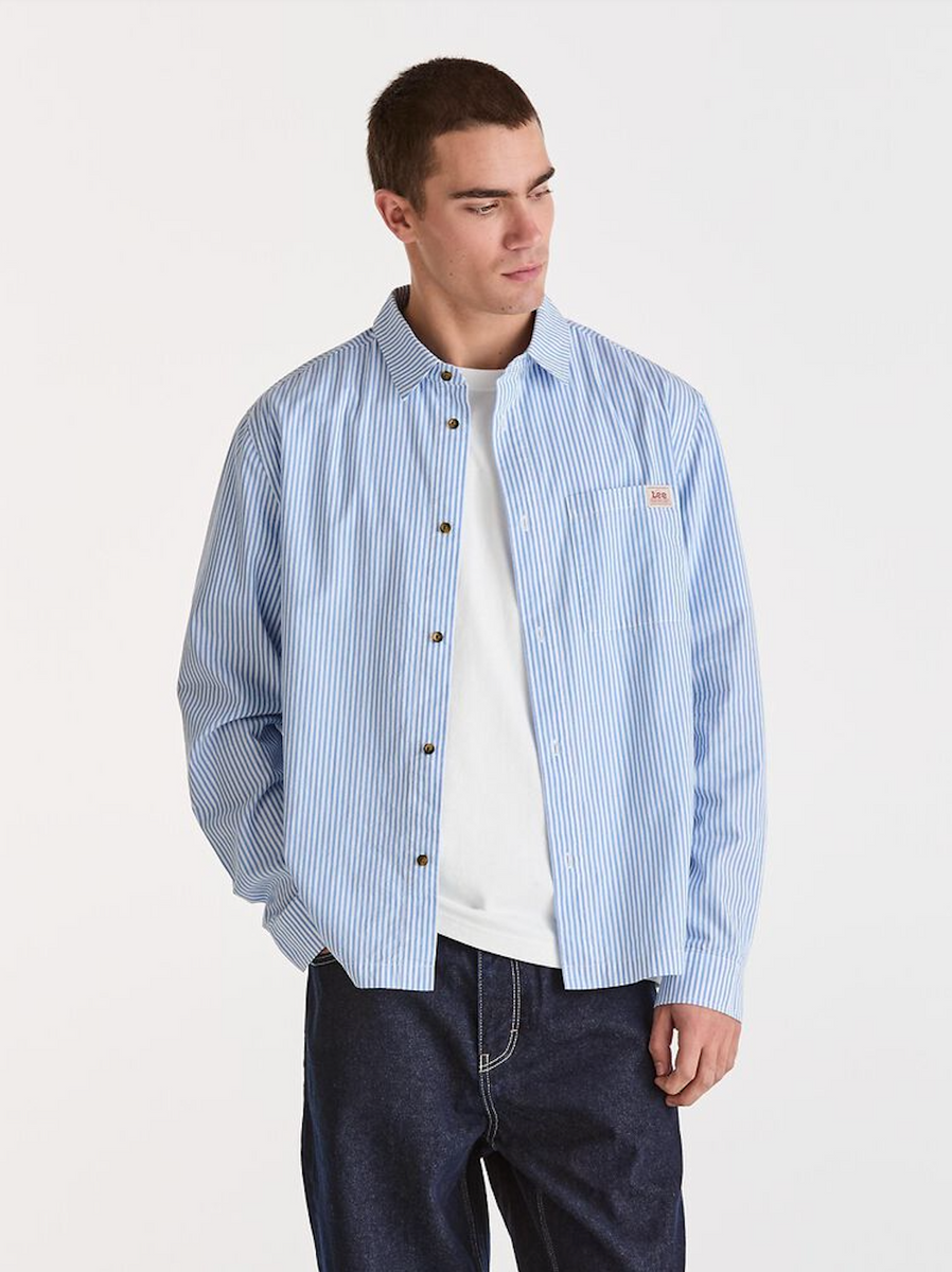 LEE Bateman Shirt - Sky Blue Stripe – RUMOR